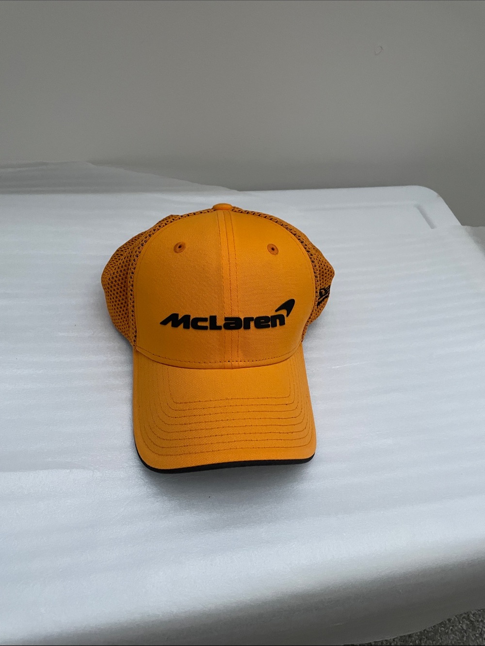 New Era Black and Orange 9FORTY Mesh Cap
